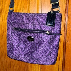 Coach Nylon Snake Print Crossbody Purse